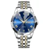 POEDAGAR 810 Men's Watch - Golden-Blue