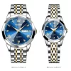 POEDAGAR 810 Couple Watch - Golden-Blue